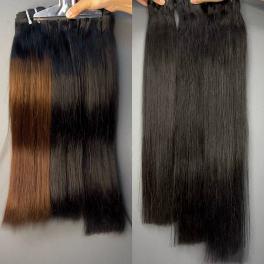 Vietnam Strip Of Human Weft Full Real Hair Wig
