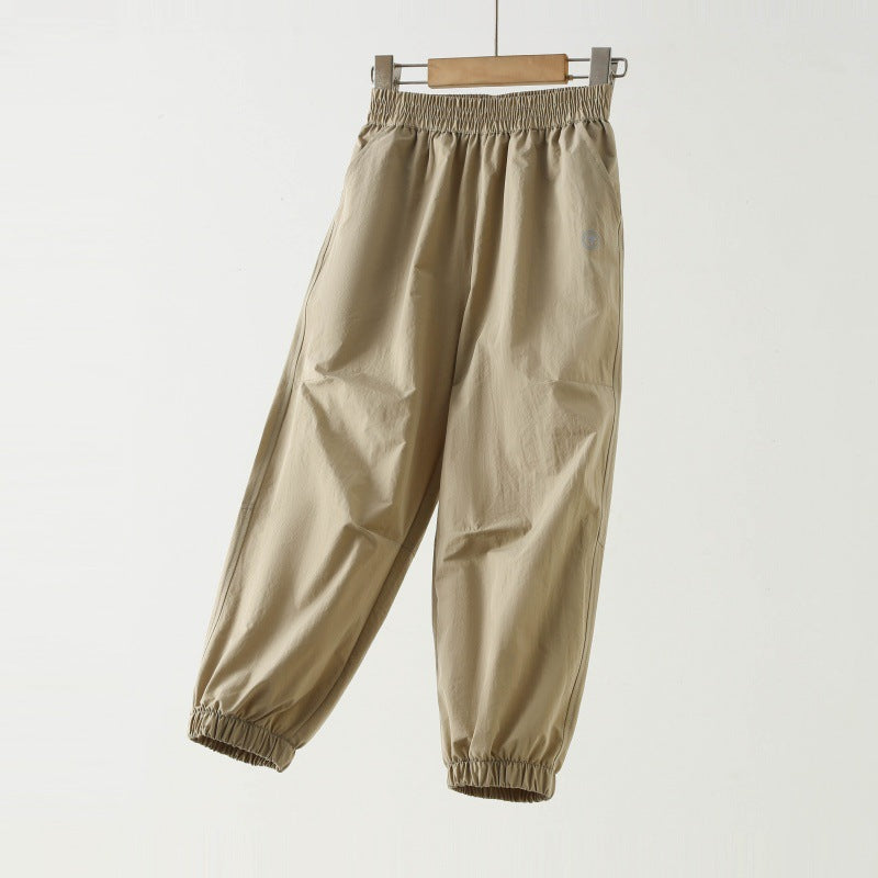 Children's Summer Casual Straight Skinny Boy Medium Big Thin Outdoor Children's Pants