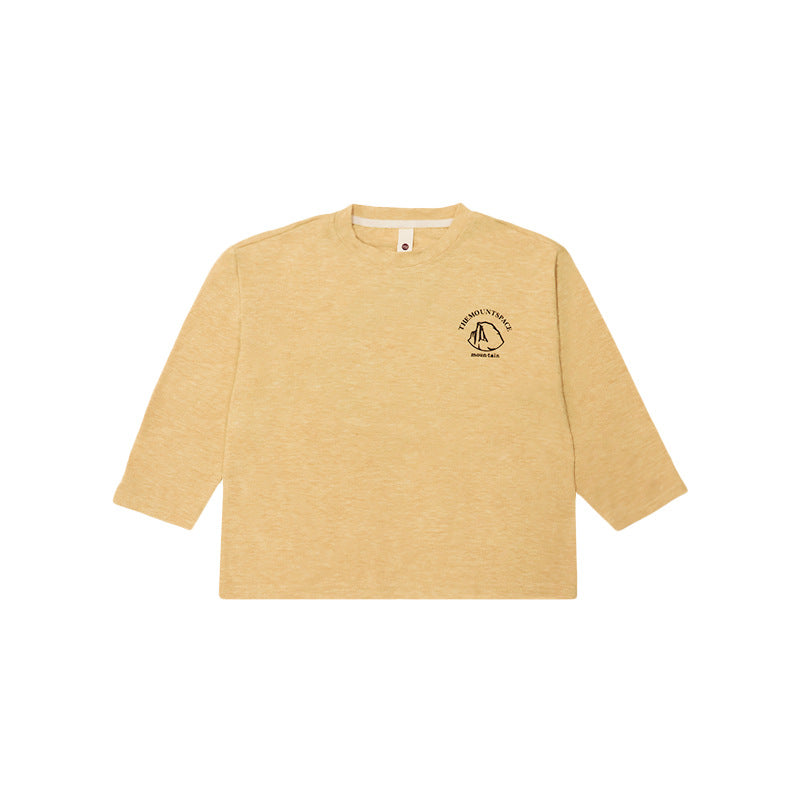 Children's Mountain Outdoor Clothing Color Cotton Moisture Wicking Top Half Children's T-shirt