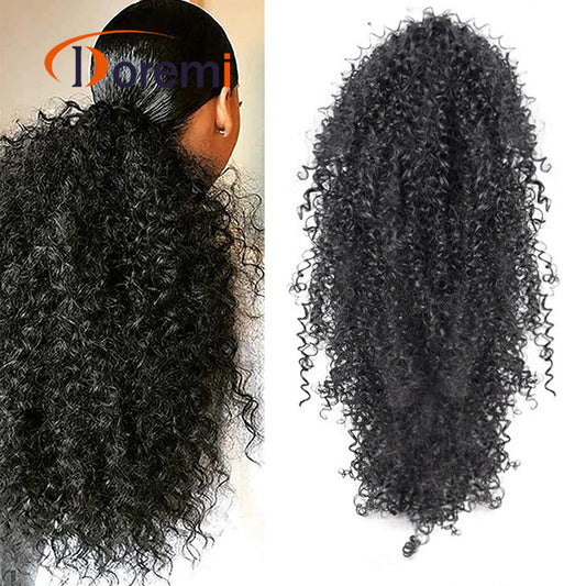 Drawstring Small Curly African Fashion Chemical Fiber Fluffy Increase Hair Wig Ponytail