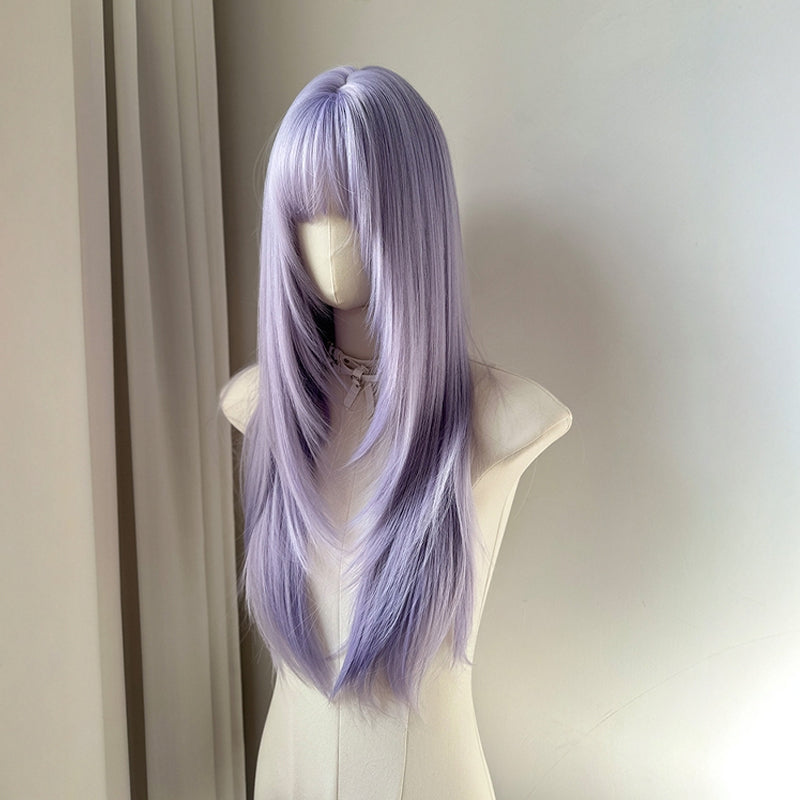 Full Head Female Bangs High Level Daily Hot Long Straight Wig