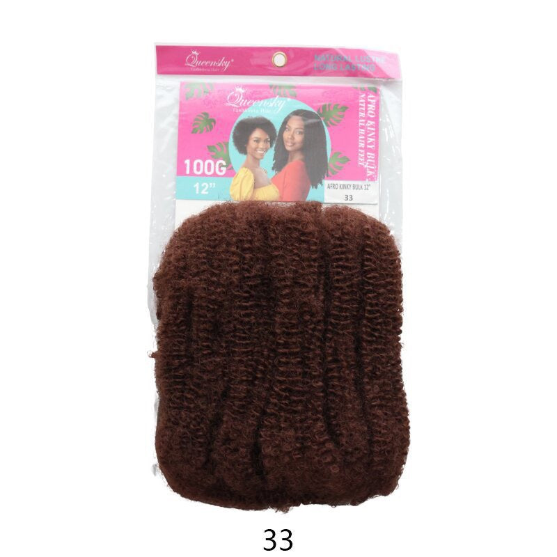Inch African Caterpillar Dreadlocks Puffy Silk Wig Short Curly Hair