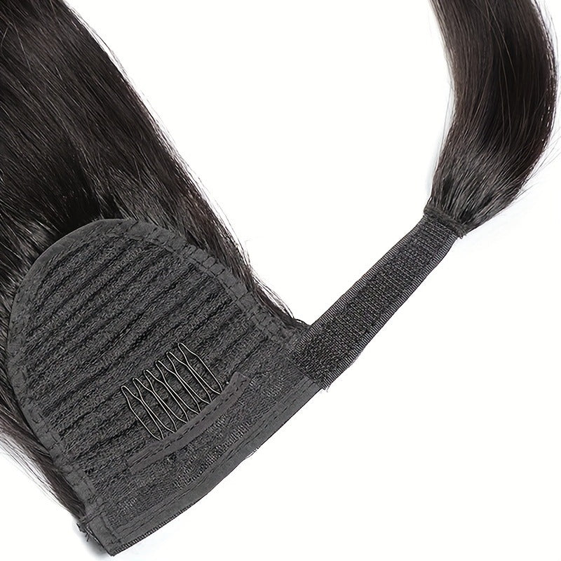 Ponytail Winding Seamless Fluffy Band Horse Real Hair Wig