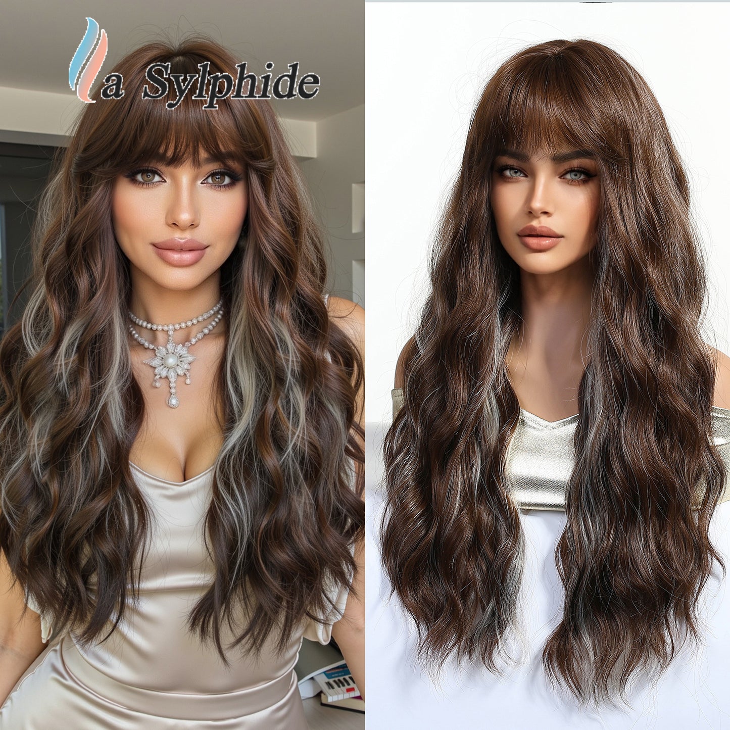 Female Mesh Beauty Curly Hair Natural Wig Long Curls