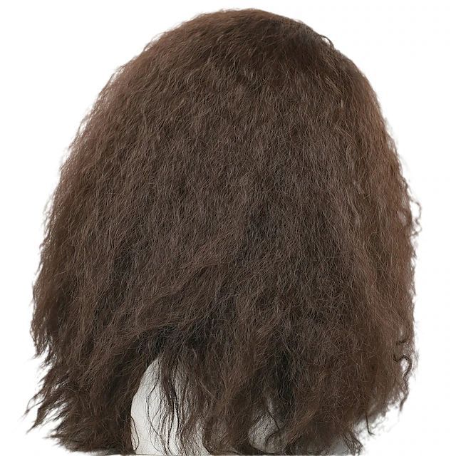 Movie Role Play Brown Long Curly Hair Beard Accessories Men's Wig