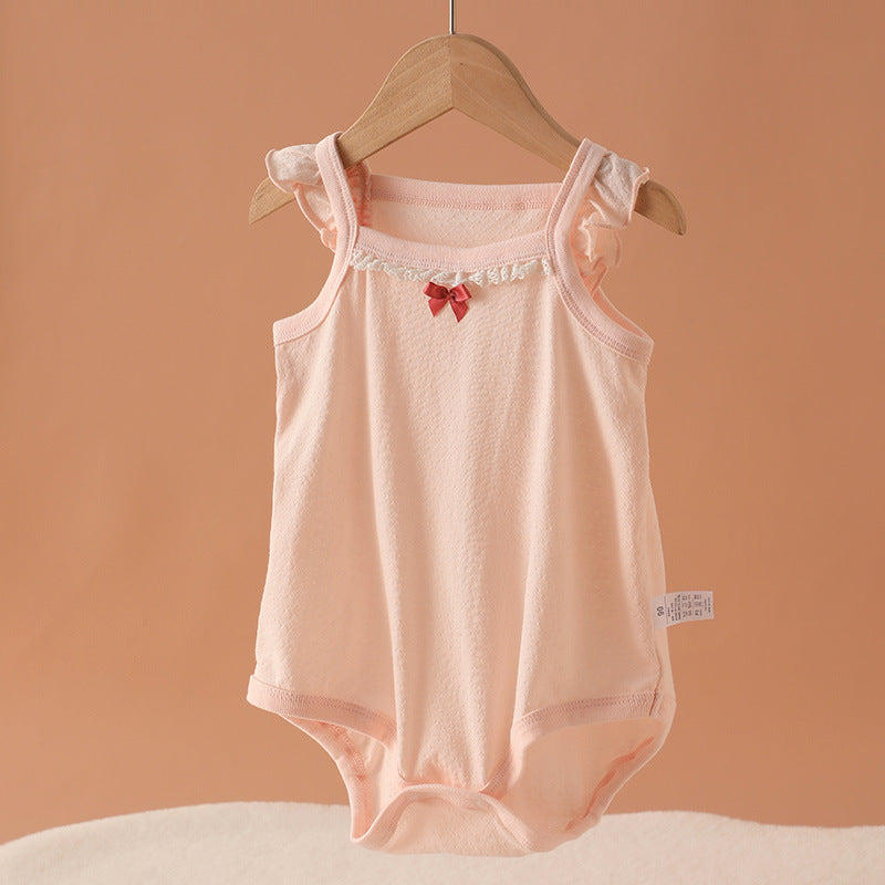 Summer Thin Rompers Sleeveless Triangle Cotton Breathable One-piece Jumpsuit, Climbing Suit