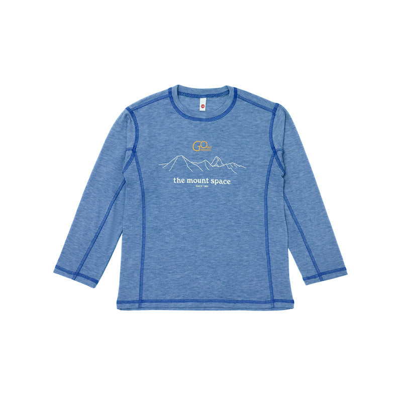 Children's Tops Medium Big Bright Line Contrast Color Long Children's T-shirt