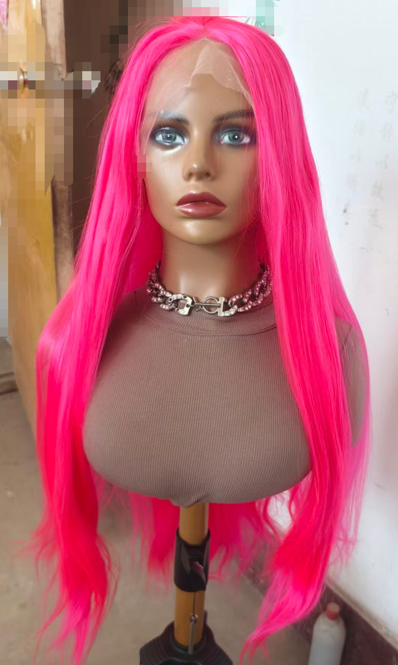 Clearance Sample Fiber Chemical Front Lace Long Straight Wig