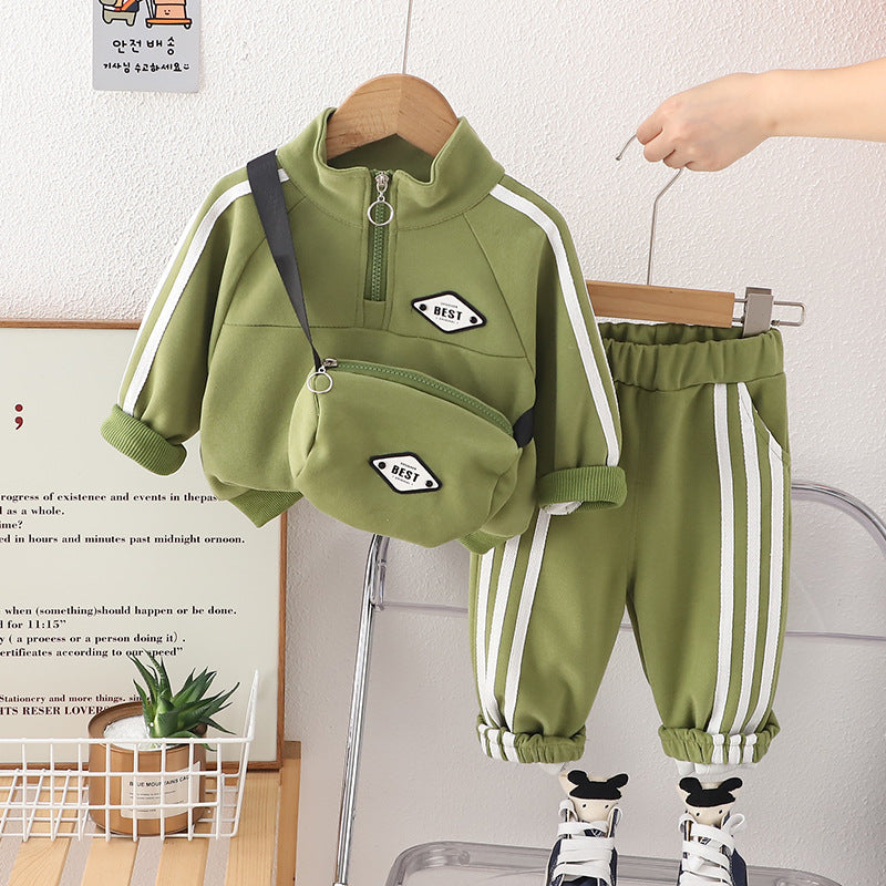 Children's Boys Spring Clothes Western Style Leisure Sportswear Long Sleeve Children's Suit