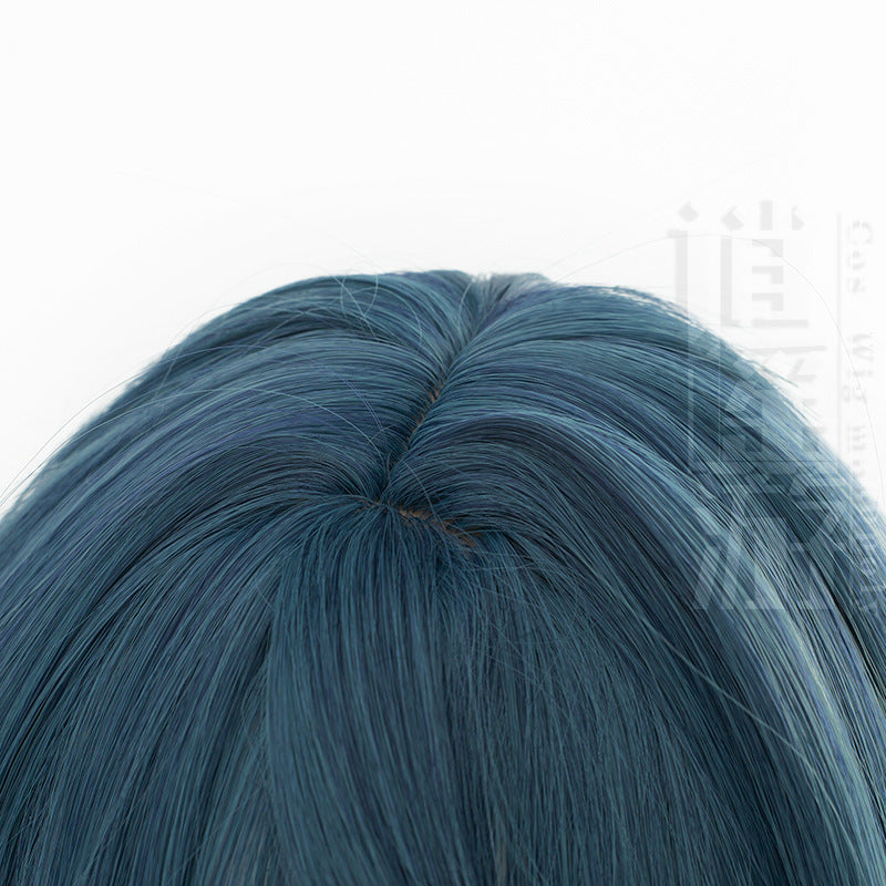 God Line Autumn Silicone Scalp Head Gray Blue Smooth Modeling Cos Wig