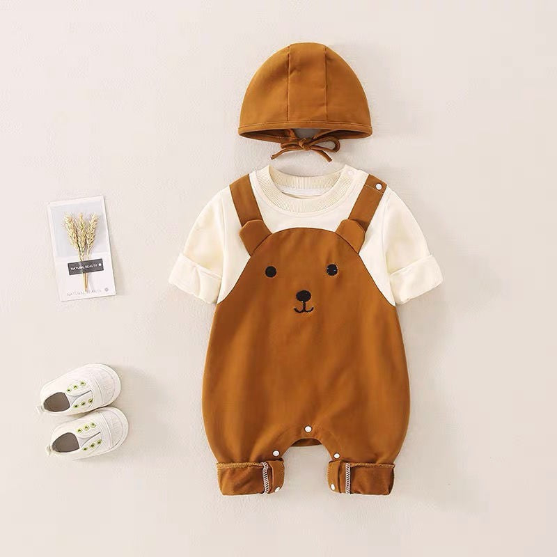 Boy Full Moon Long Sleeve Western Style Jumpsuit Super Cute Jumpsuit, Climbing Suit