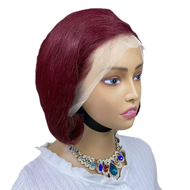 Human Can Be Permed Dyed Head Wig Short Curly Hair