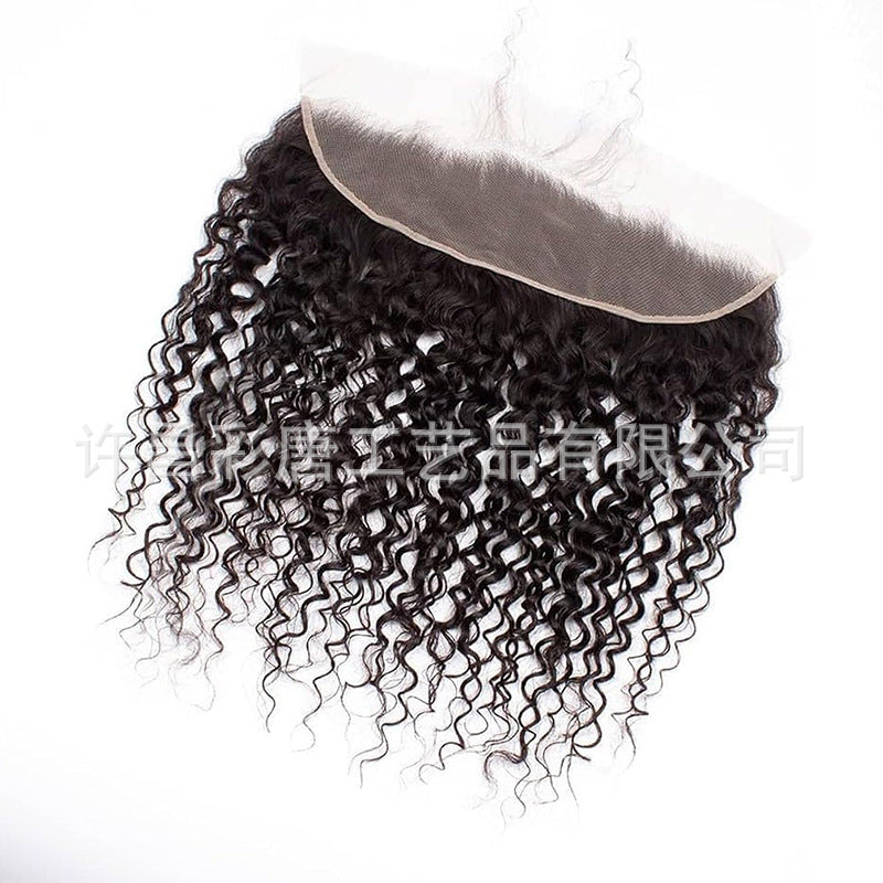 Human Hand-woven Piece Transparent Lace Accessories Real Hair Wig