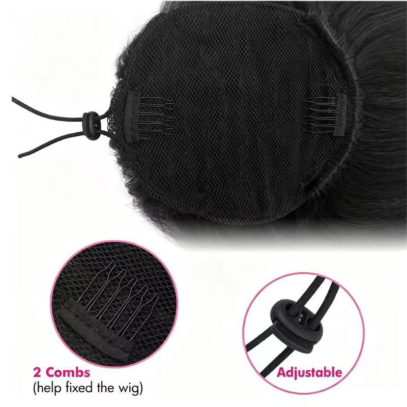 Explosion Natural Fluffy Corn Stigma Tail Wig Short Curly Hair