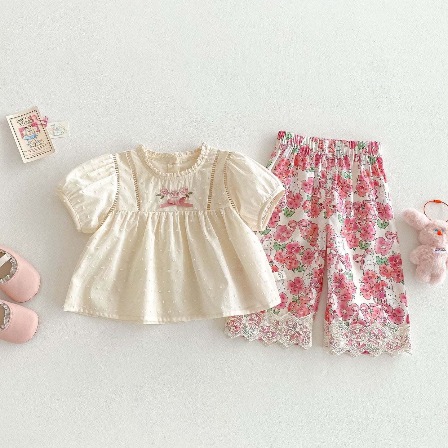 Korean Style Lace Collar Fashionable Small Shirt Children's T-shirt