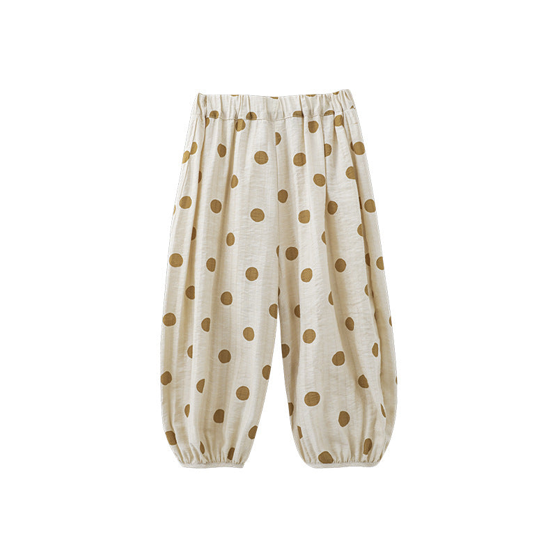 Children's Polka Dot Casual Outdoor Ice Silk Trousers Children's Pants