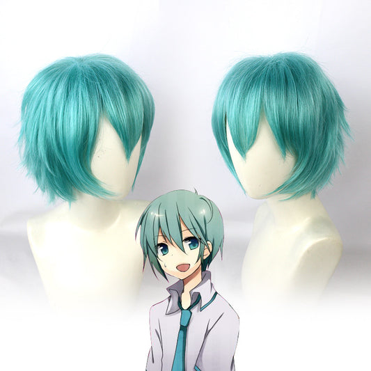 Men's Love War Water Blue Phase One Cos Wig