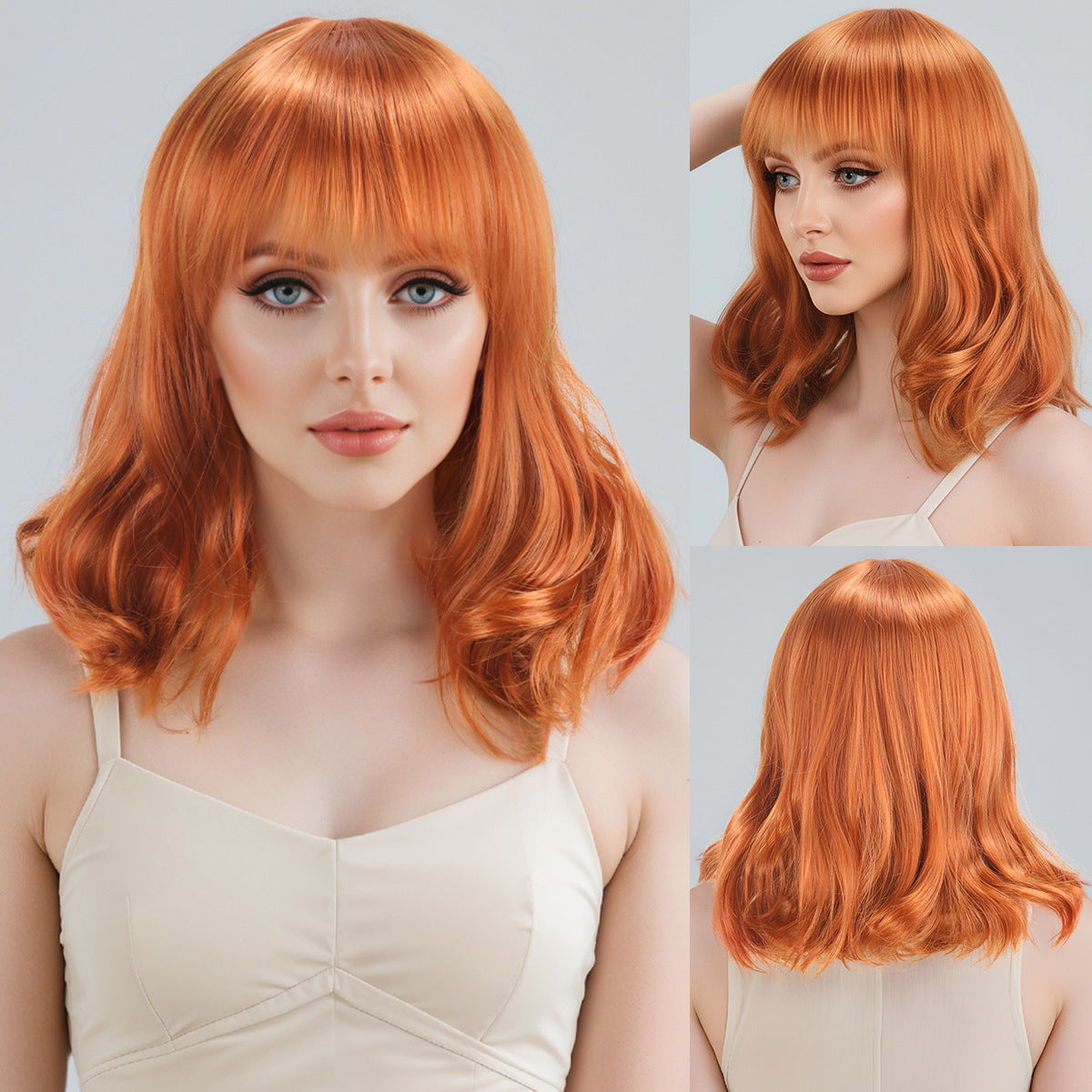 Fluffy Face Shaving Big Wave Chemical Fiber Head Cover My Wig Long Curls
