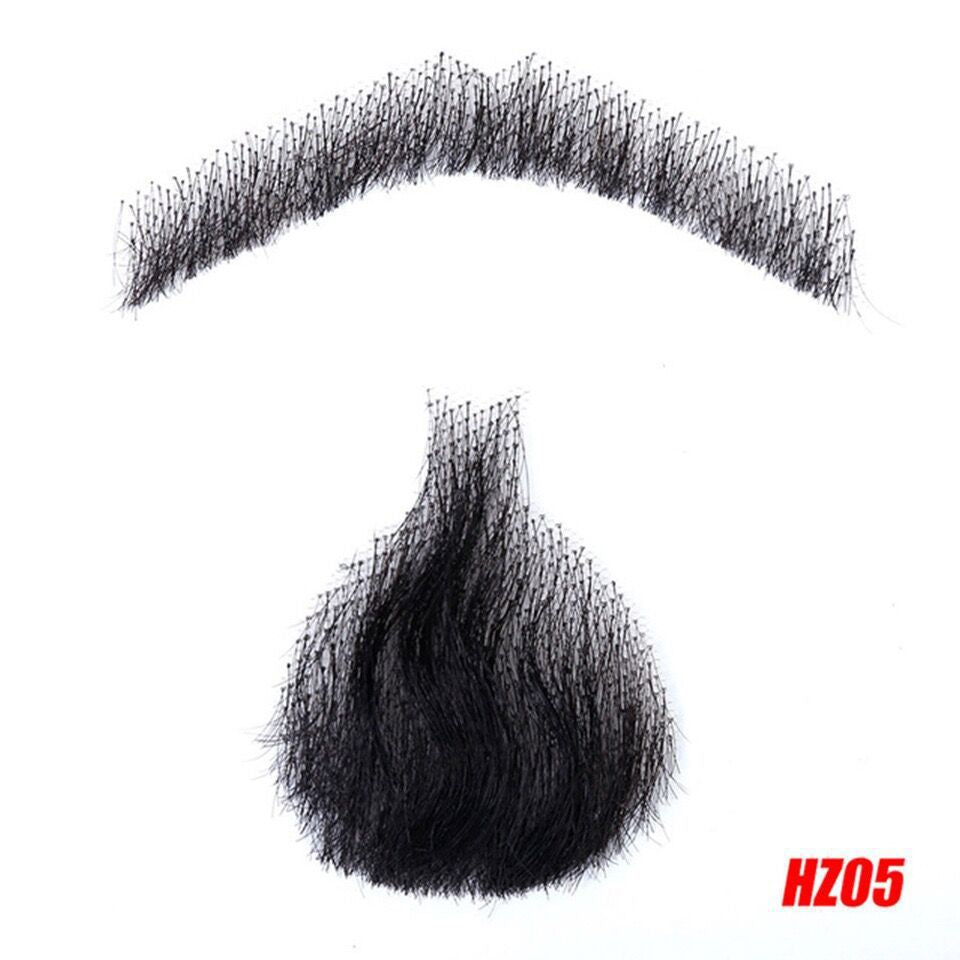 Men's Tin Beard Handlebar Mustache Invisible Realistic Other Wig