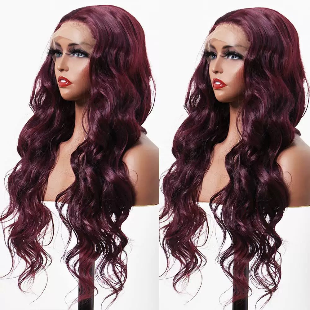Women's Fashion Front Lace Big Wave Curly Hair Wig Long Curls