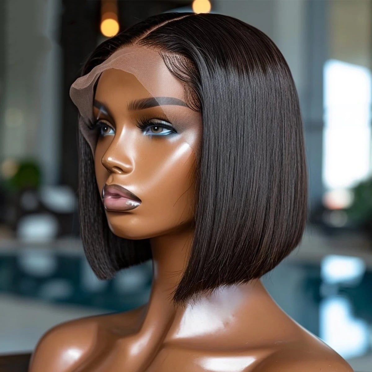 Trendy Slouchy Pretty Versatile Straight Bob Real Hair Wig