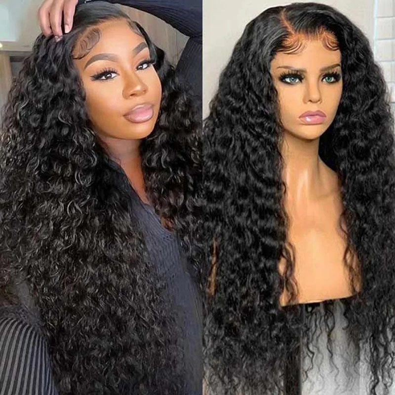 Elegant Jerry Curly Density Human Hair Long Straight Wig