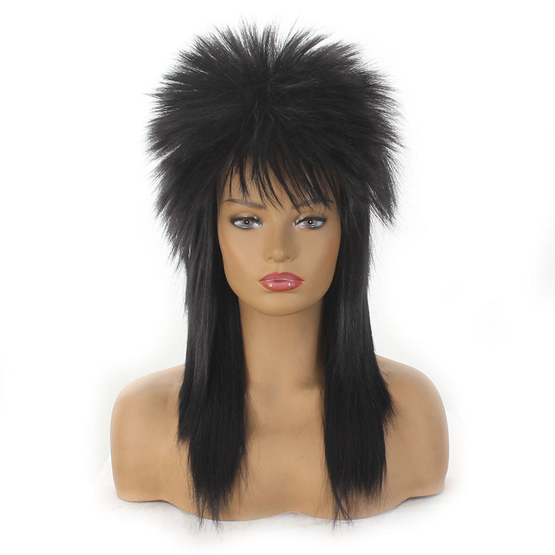 Men's Punk Long Curly Hair Halloween Rock Men's Wig