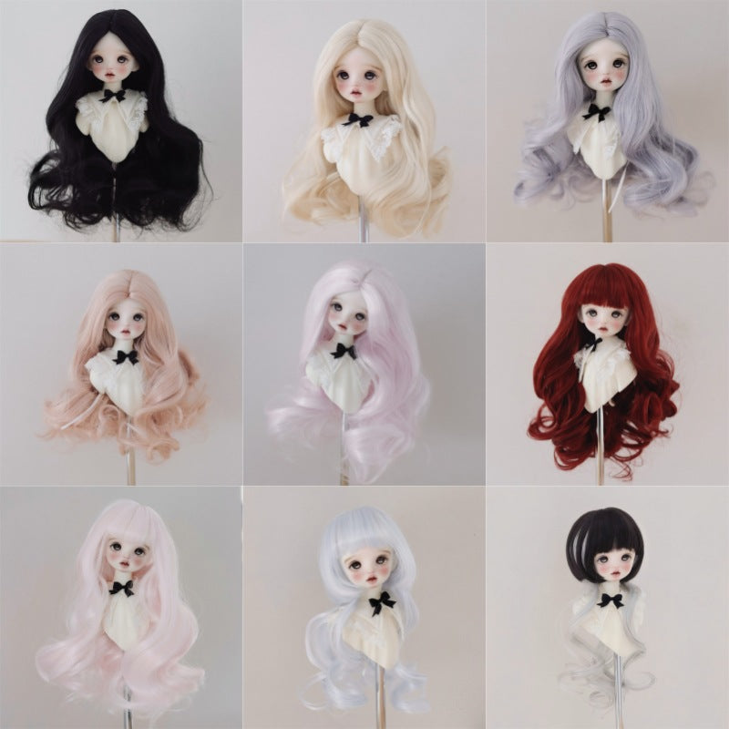Doll Points Soft Silk Dress Up Wig Short Curly Hair