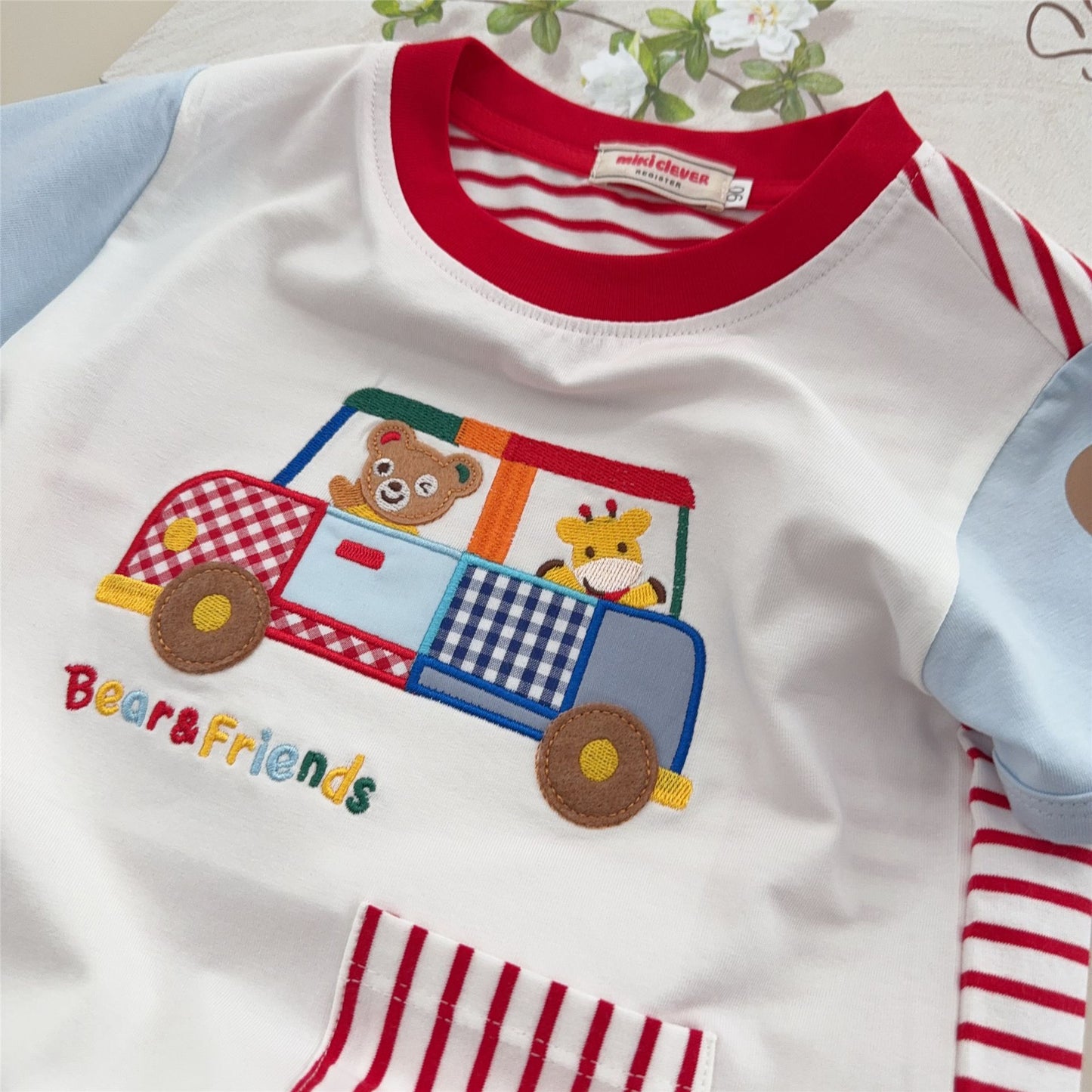 Women's & Men's Inner Wear Sapphire Red Striped Short Children's T-shirt
