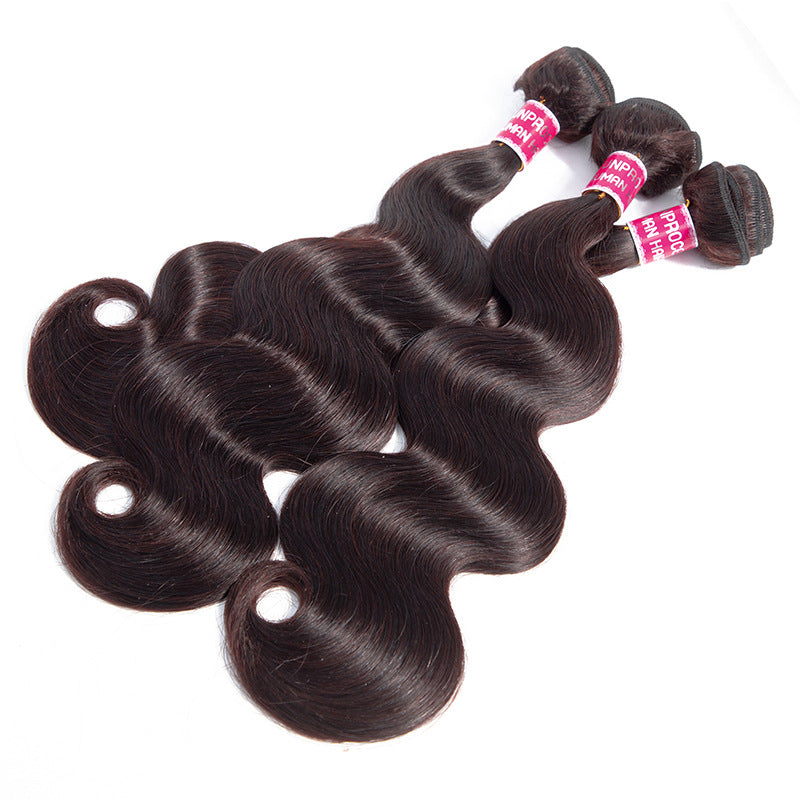 Popular Attractive Casual Dark Brown Chocolate Real Hair Wig