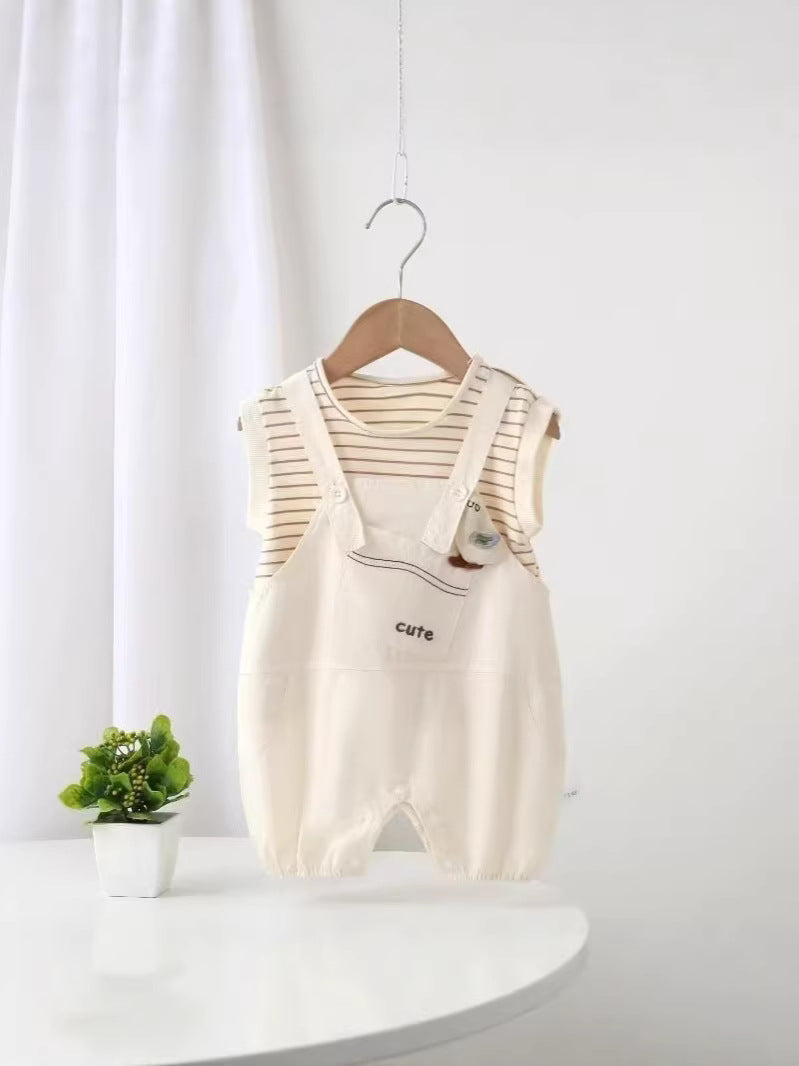 Jumpsuit Bib Pants Thin Two-piece Trendy Super Cute Western Jumpsuit, Climbing Suit