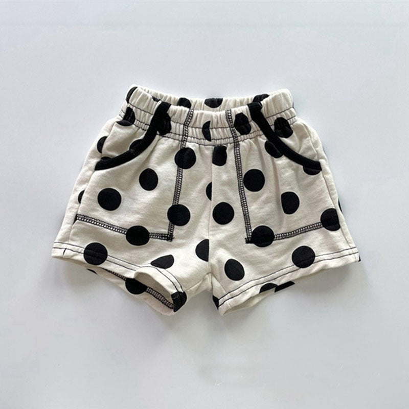 Infant Toddler Cotton Shorts Western Boys Striped Polka-dot Loose-fitting Casual Children's Pants
