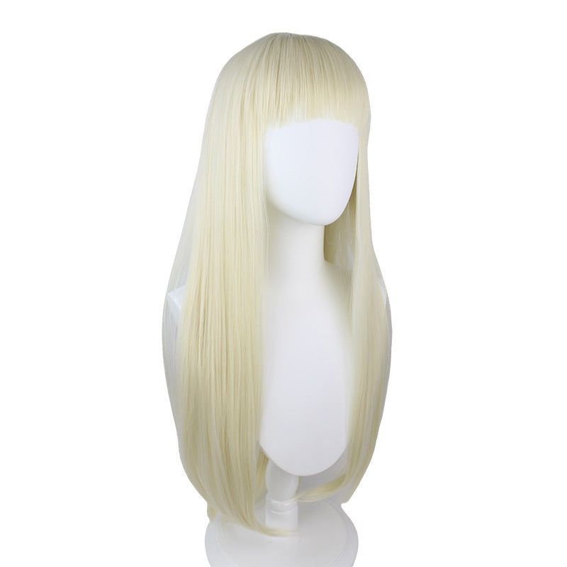Mad Gambler Second Yellow Spring Milky Long Cos Wig