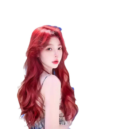 Painted Kou Female Younger Fashion Lazy Romantic Big Wave Raspberry Wig Long Curls