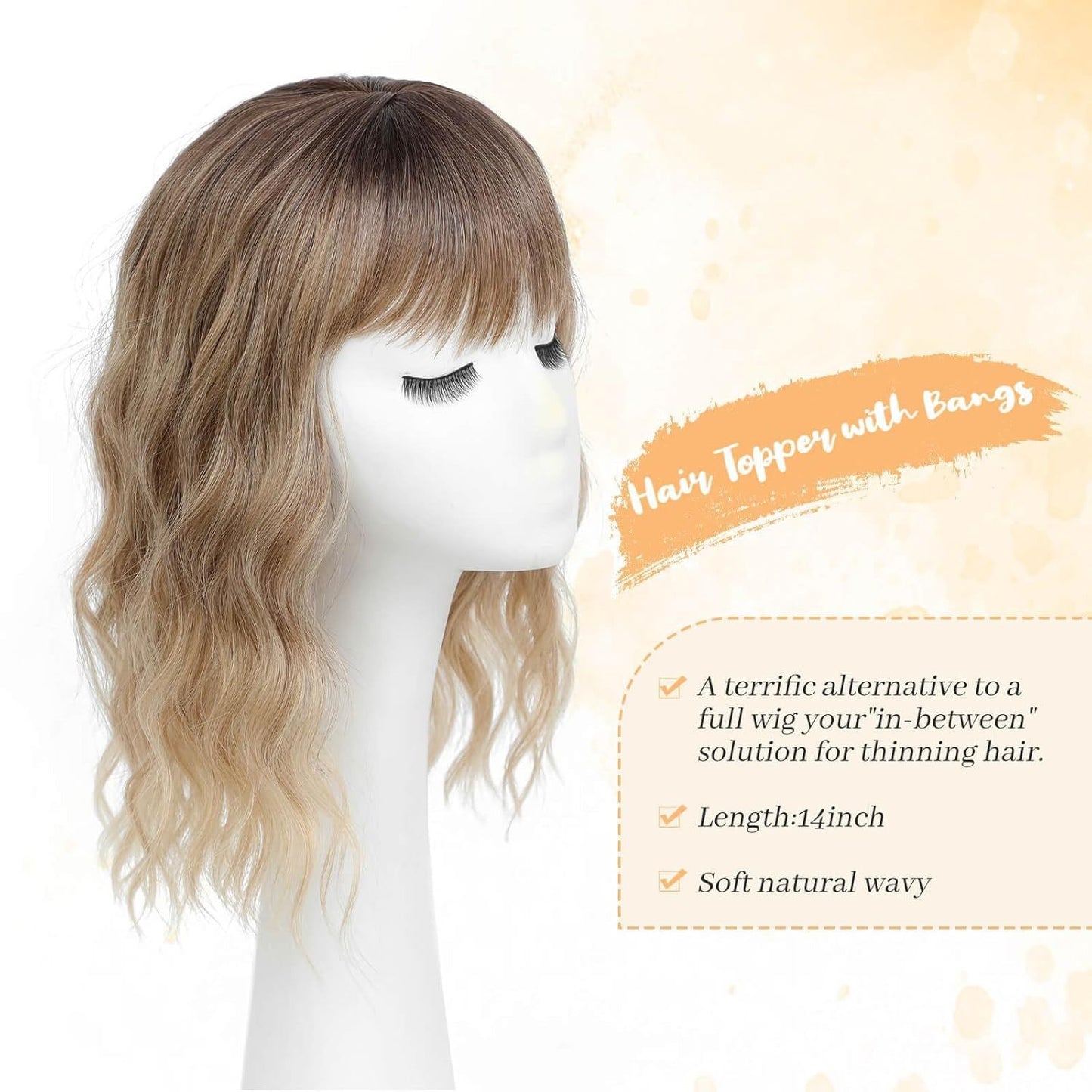 Inch Chemical Fiber Hairpiece With Bangs Wig Short Curly Hair