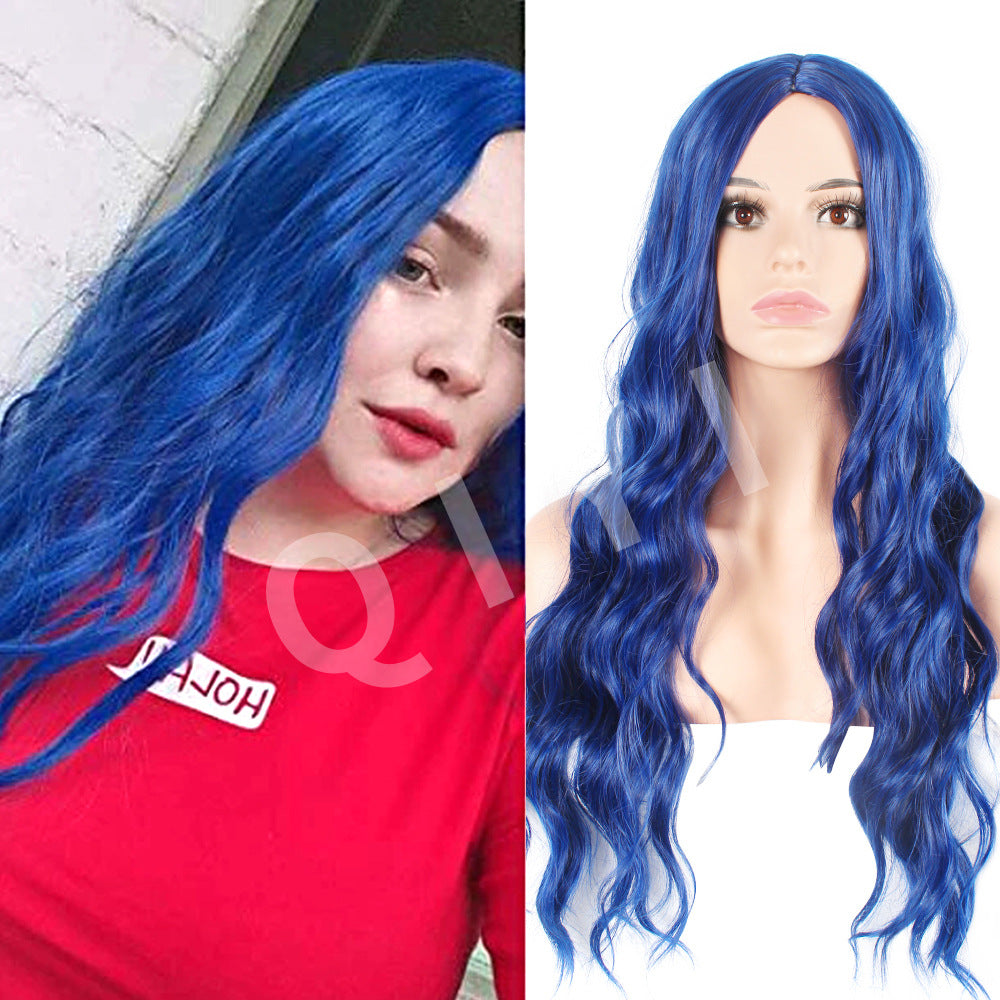 Women's Dyed Curly Hair Synthetic Wigs Corn Wig Long Curls