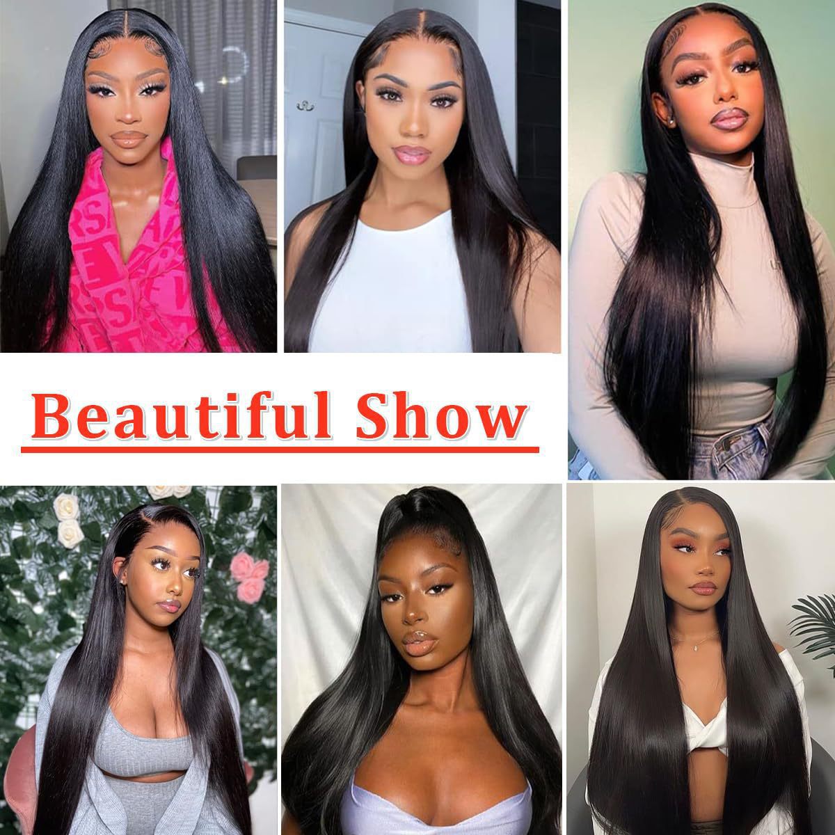 Women's Mid-length Front Lace Chemical Fiber Natural Long Straight Wig