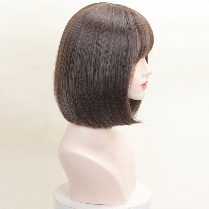 Female Clavicle Cartoon Bangs Modified Face Wig Short Straight Hair