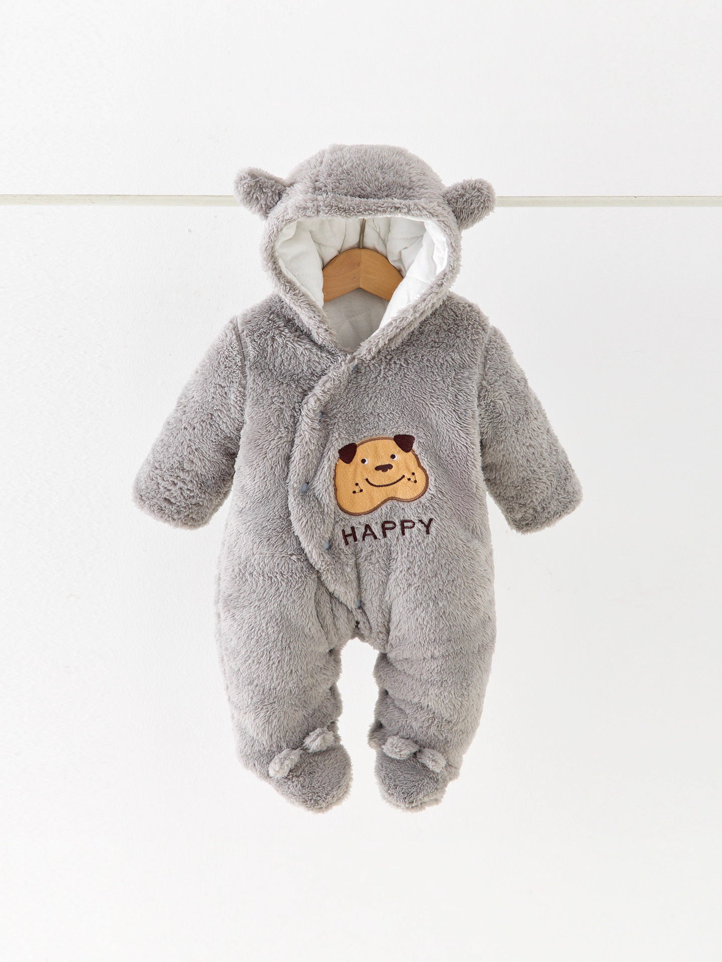 Women's & Men's Padded Coat Long-haired Spotted Dog Winter Clothes Outwear Jumpsuit, Climbing Suit