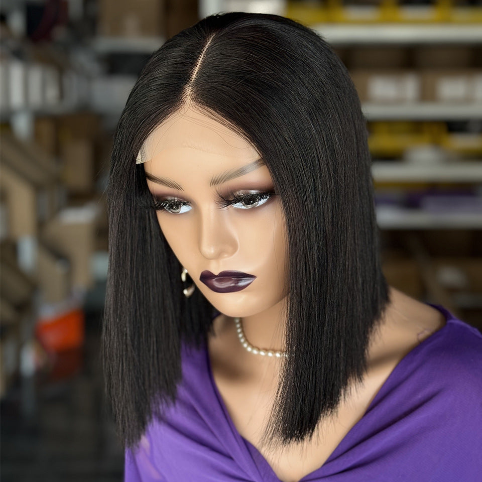 Charming Casual Beautiful Human Bone Straight Real Hair Wig