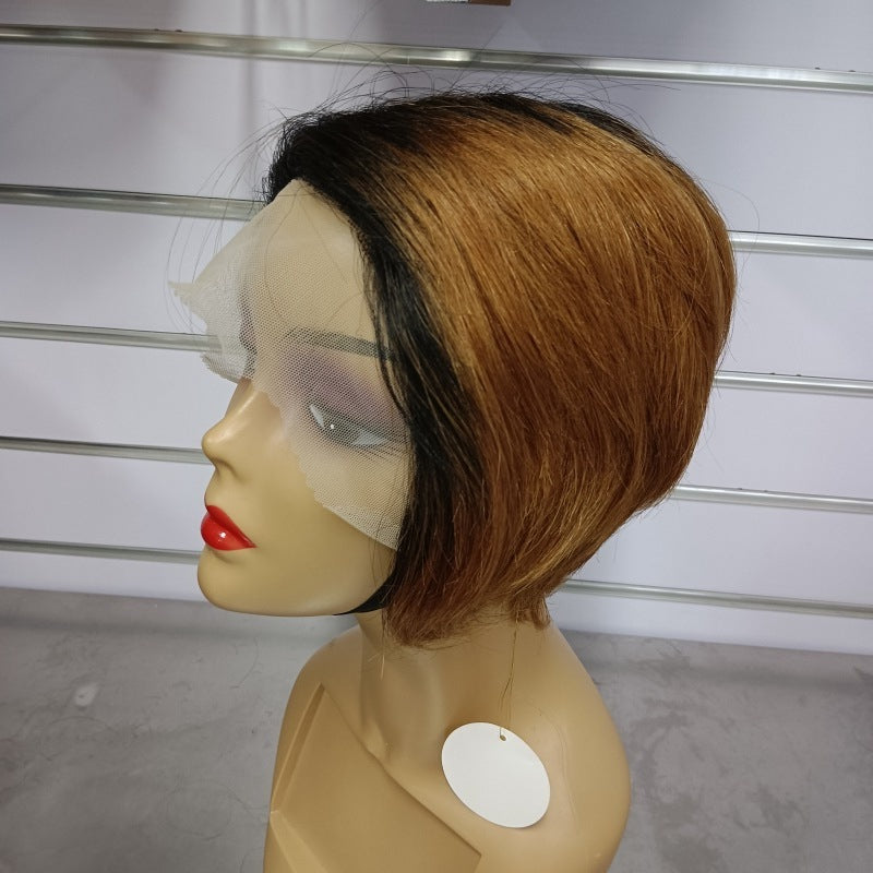 Lace Pixie Cut Short Bob Human Real Hair Wig