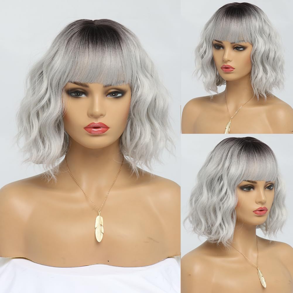 Big Wave Bangs Chemical Fiber Fashion Wig Short Curly Hair
