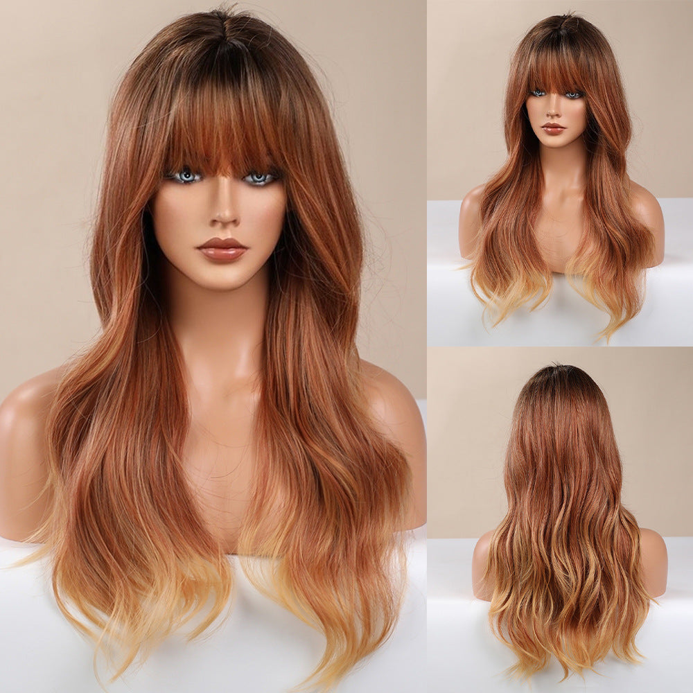 Christmas Halloween Festival Anime Style Air Bangs Big Wave Multiple Wig Long Curls