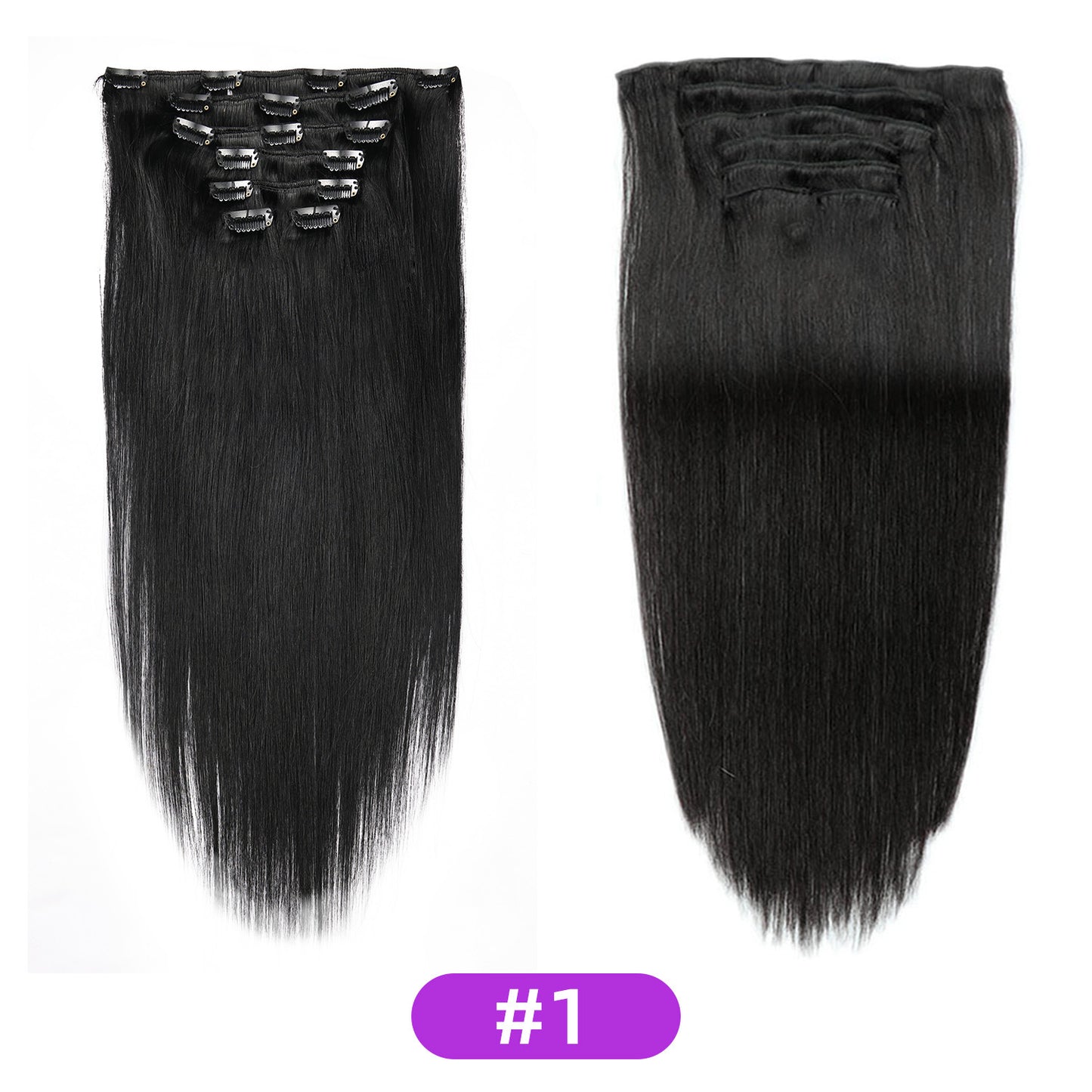 Hair Hairpiece Clip Female Long Straight Wig