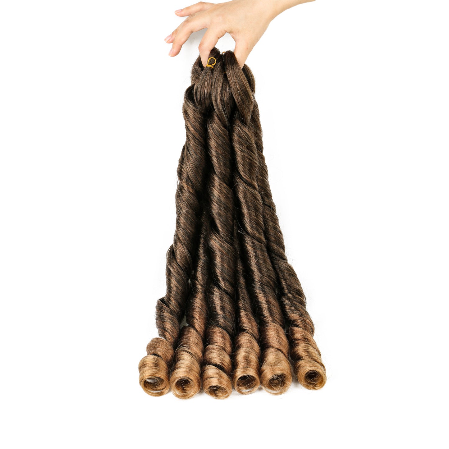 Fiber Low Temperature Tube Curved Large Wig Long Curls