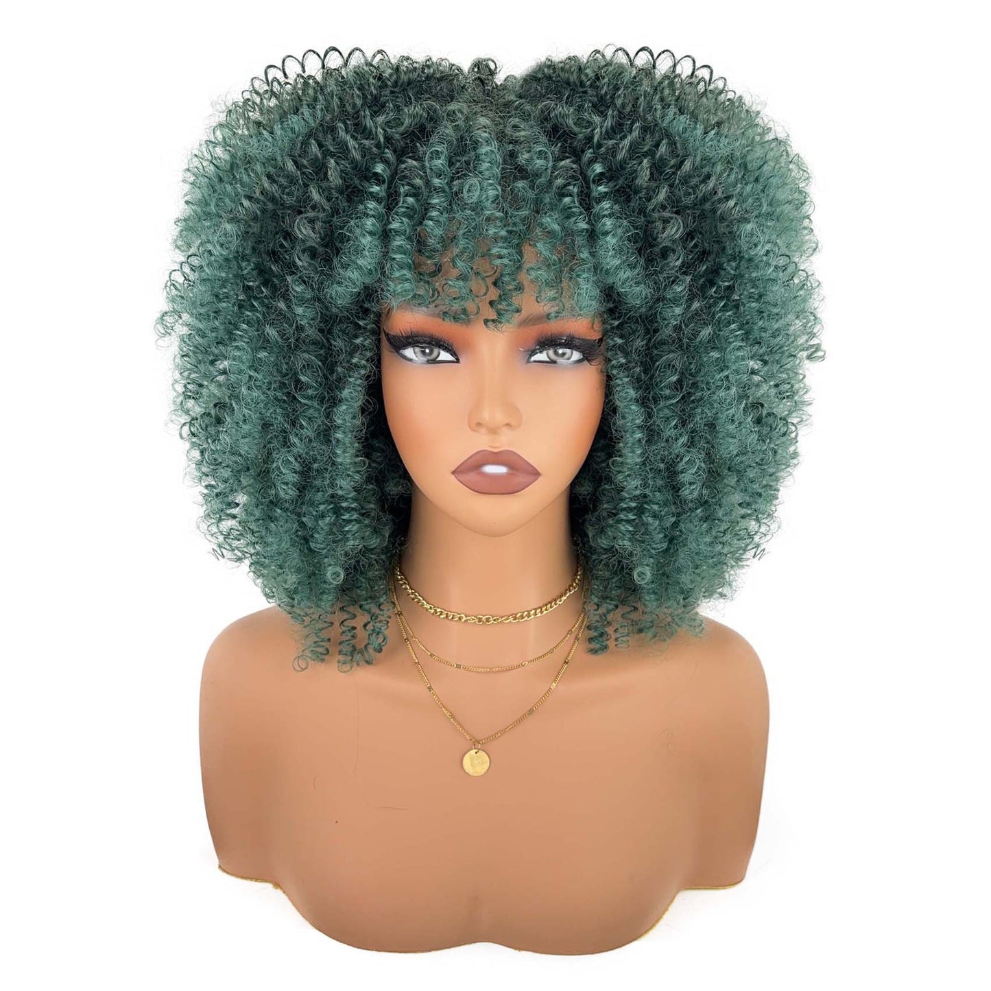 Women's Head Cover Afro Popular African Small Wig Short Curly Hair