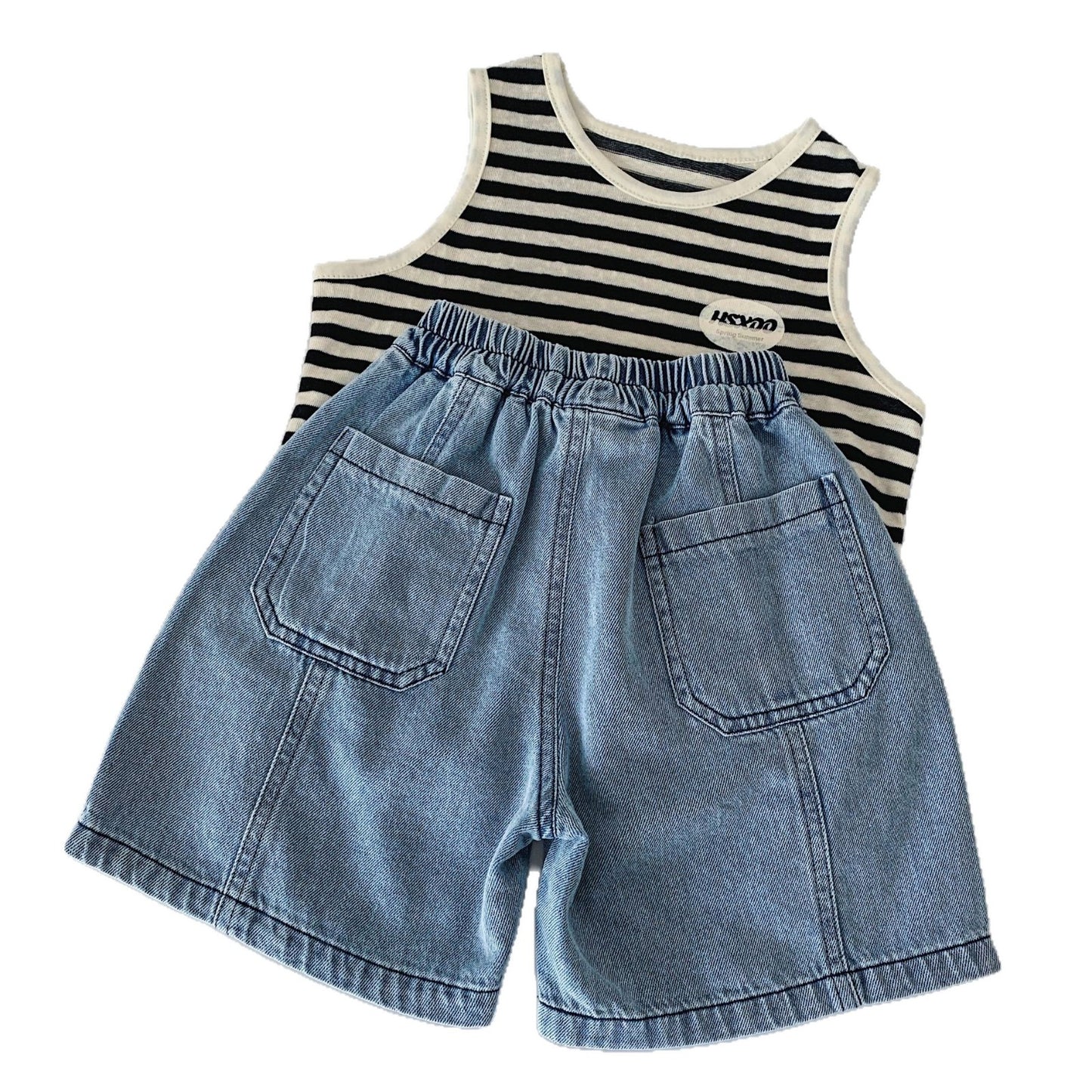 Children's Boy's Denim Shorts Summer Loose Western Style Casual Thin Children's Pants