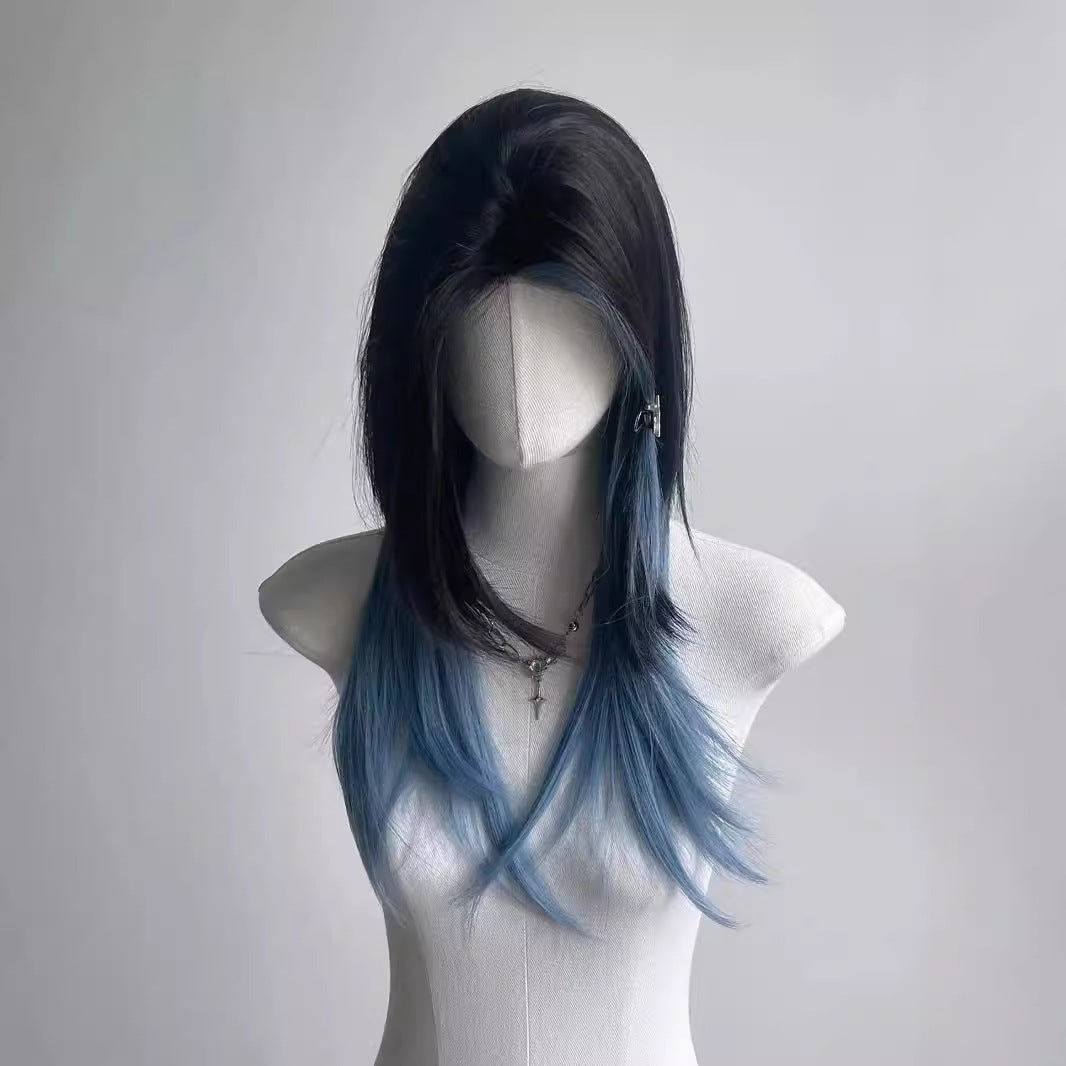 Female Summer Gradient Explosion Top Paris Painting Other Wig