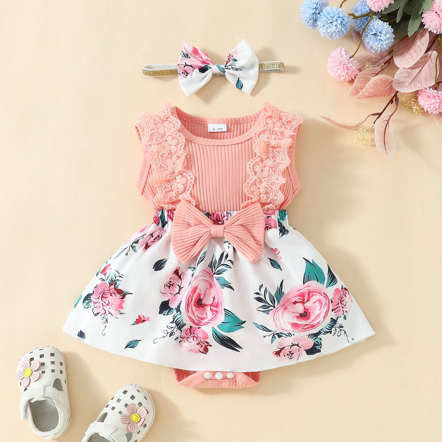 Lace Triangle Rompers Years Old Flower Jumpsuit, Climbing Suit