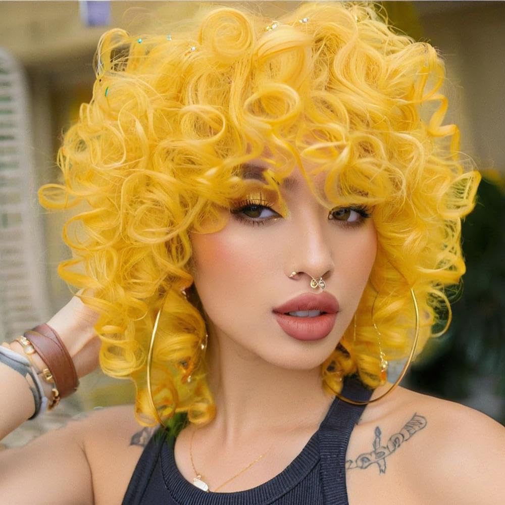 Stylish Unique Cool Classy African Small Wig Short Curly Hair